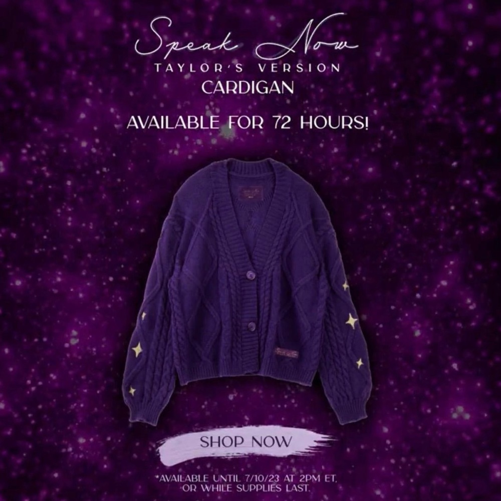 Speak Now Taylor’s Version Cardigan